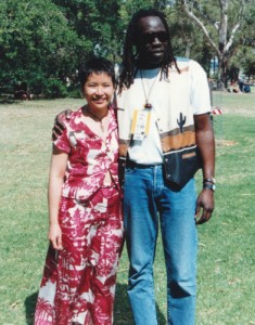 Annette with Geoffrey Oryema